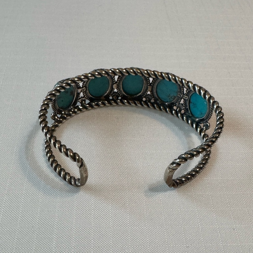 Carolyn Pollack Relios 925 Silver American West Turquoise Cuff Bracelet - Picture 3 of 7